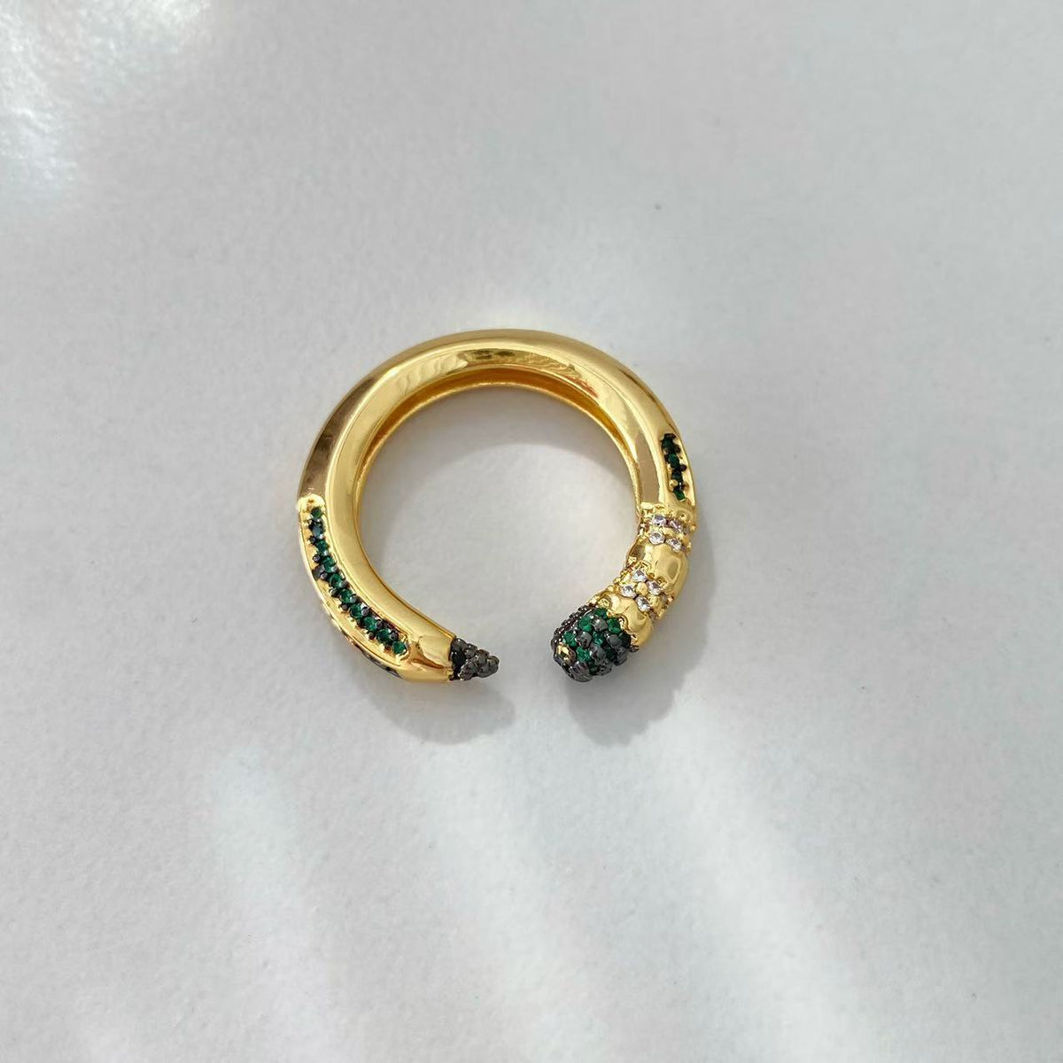 Colorful Zircon Pencil Eraser Opening Size Bangle Rings, Adjustable Size Bangle Creative Spliced Pencil Rings, Jewelry DIY Gifts for Women