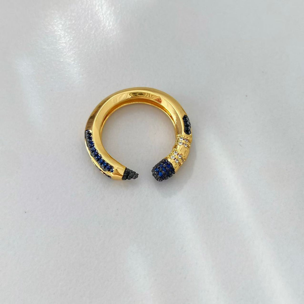 Colorful Zircon Pencil Eraser Opening Size Bangle Rings, Adjustable Size Bangle Creative Spliced Pencil Rings, Jewelry DIY Gifts for Women