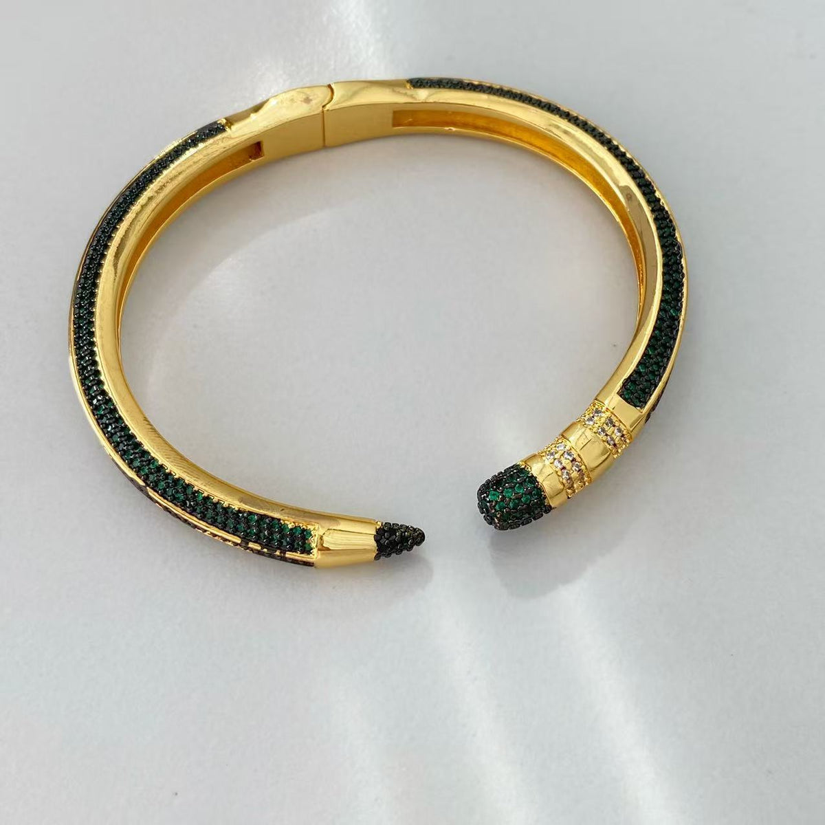 Colorful Zircon Pencil Eraser Opening Size Bangle Rings, Adjustable Size Bangle Creative Spliced Pencil Rings, Jewelry DIY Gifts for Women