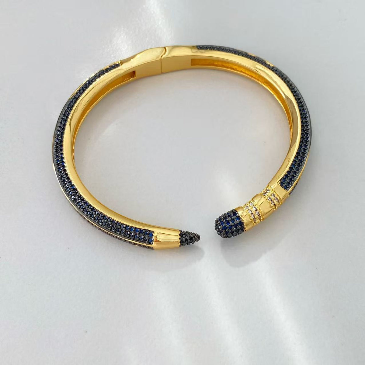 Colorful Zircon Pencil Eraser Opening Size Bangle Rings, Adjustable Size Bangle Creative Spliced Pencil Rings, Jewelry DIY Gifts for Women