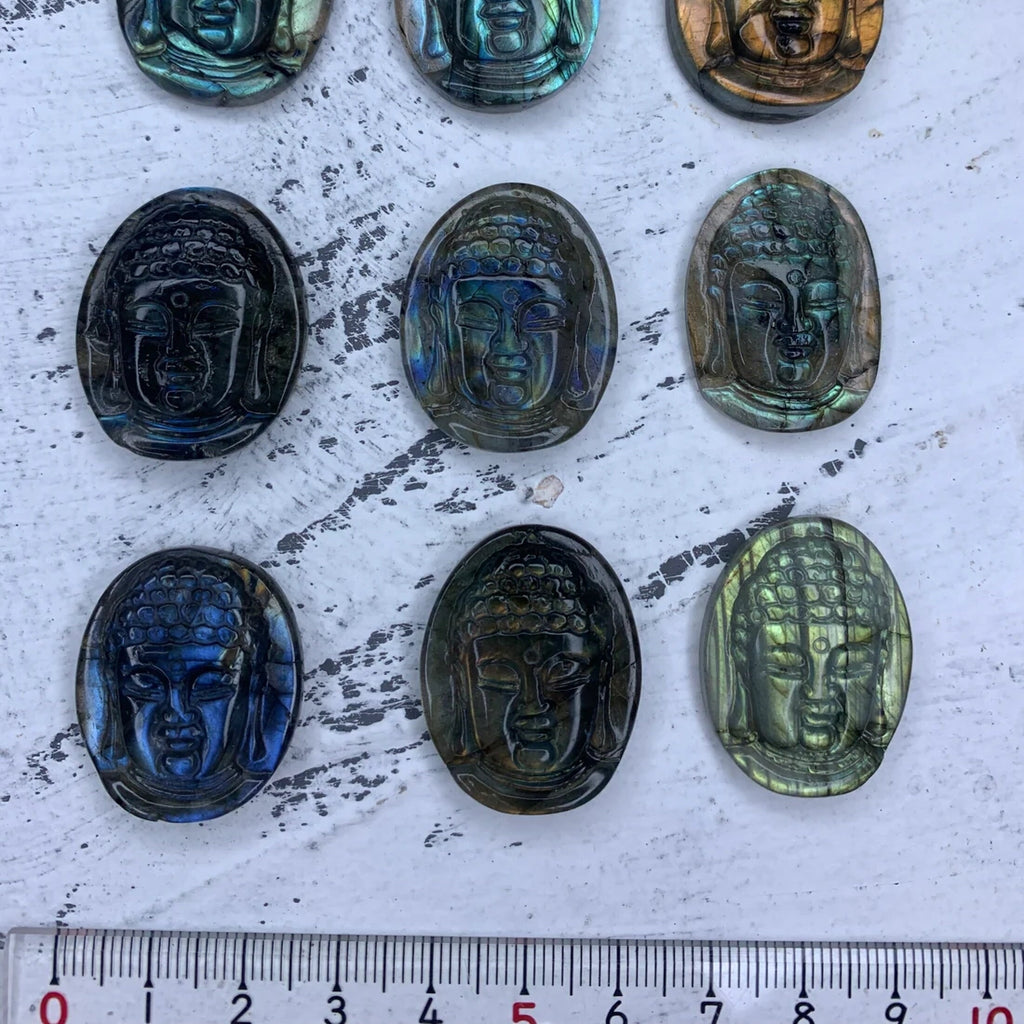 1PC Labradorite Quan-Yin Bodhisattva Hand Carved High Quality Gemstone Kwan-yin Pendant AAA
