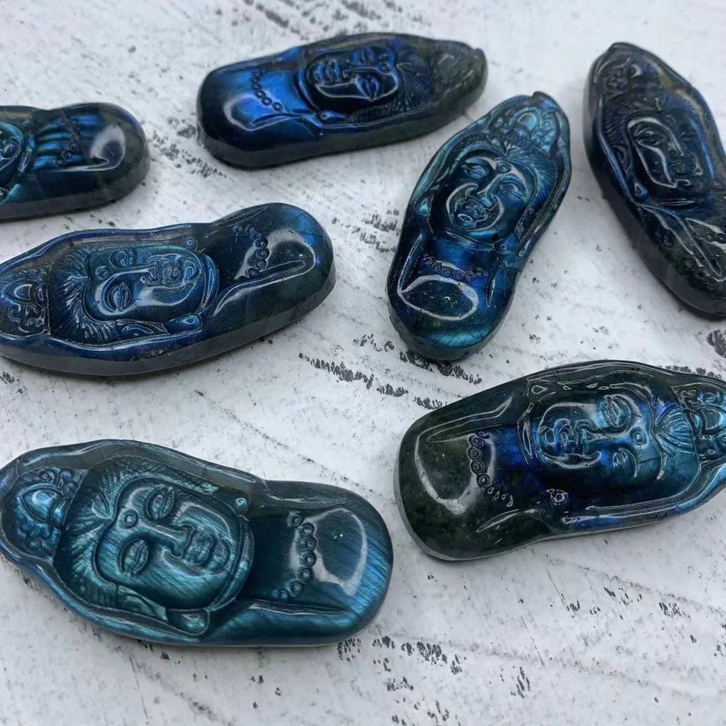 Large Quan-yin Goddess Pendant in Labradorite Carved Large Carved Blue Flash Labradorite,Healing Stone 62mm ,Healing Crystal, Crystal Gift