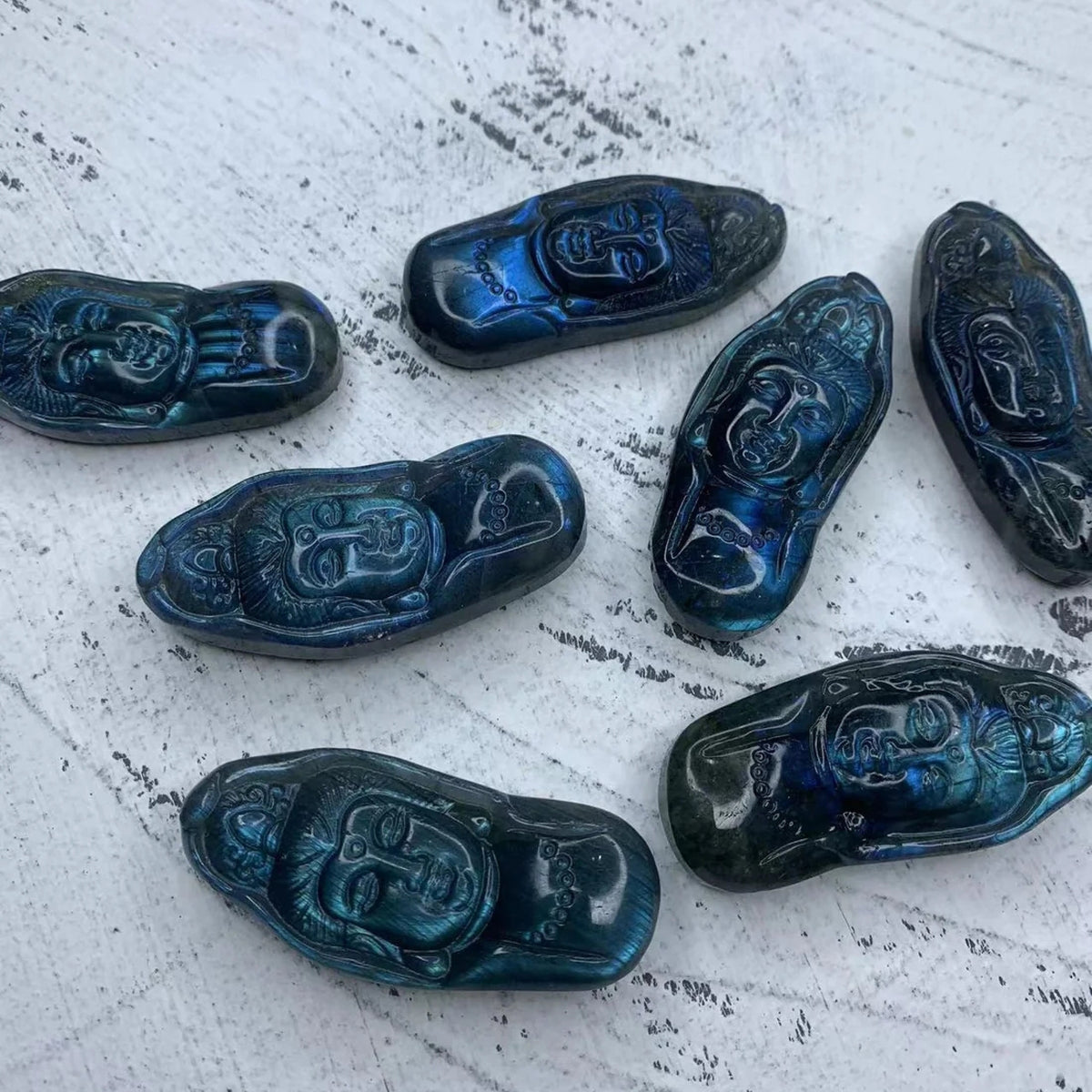 Large Quan-yin Goddess Pendant in Labradorite Carved Large Carved Blue Flash Labradorite,Healing Stone 62mm ,Healing Crystal, Crystal Gift