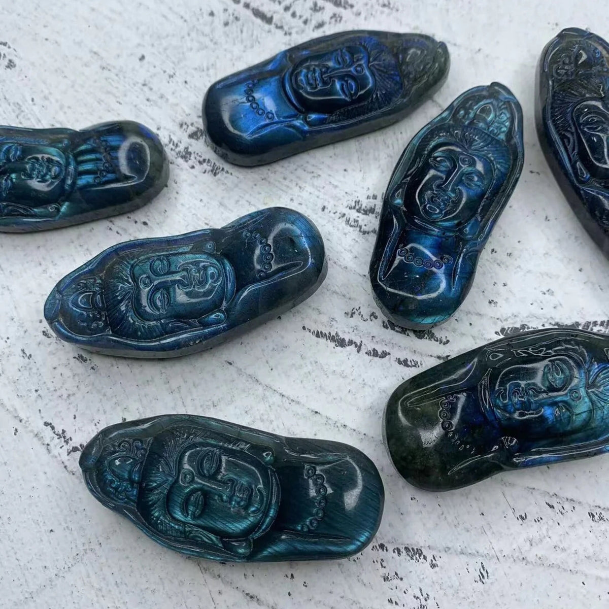 Large Quan-yin Goddess Pendant in Labradorite Carved Large Carved Blue Flash Labradorite,Healing Stone 62mm ,Healing Crystal, Crystal Gift