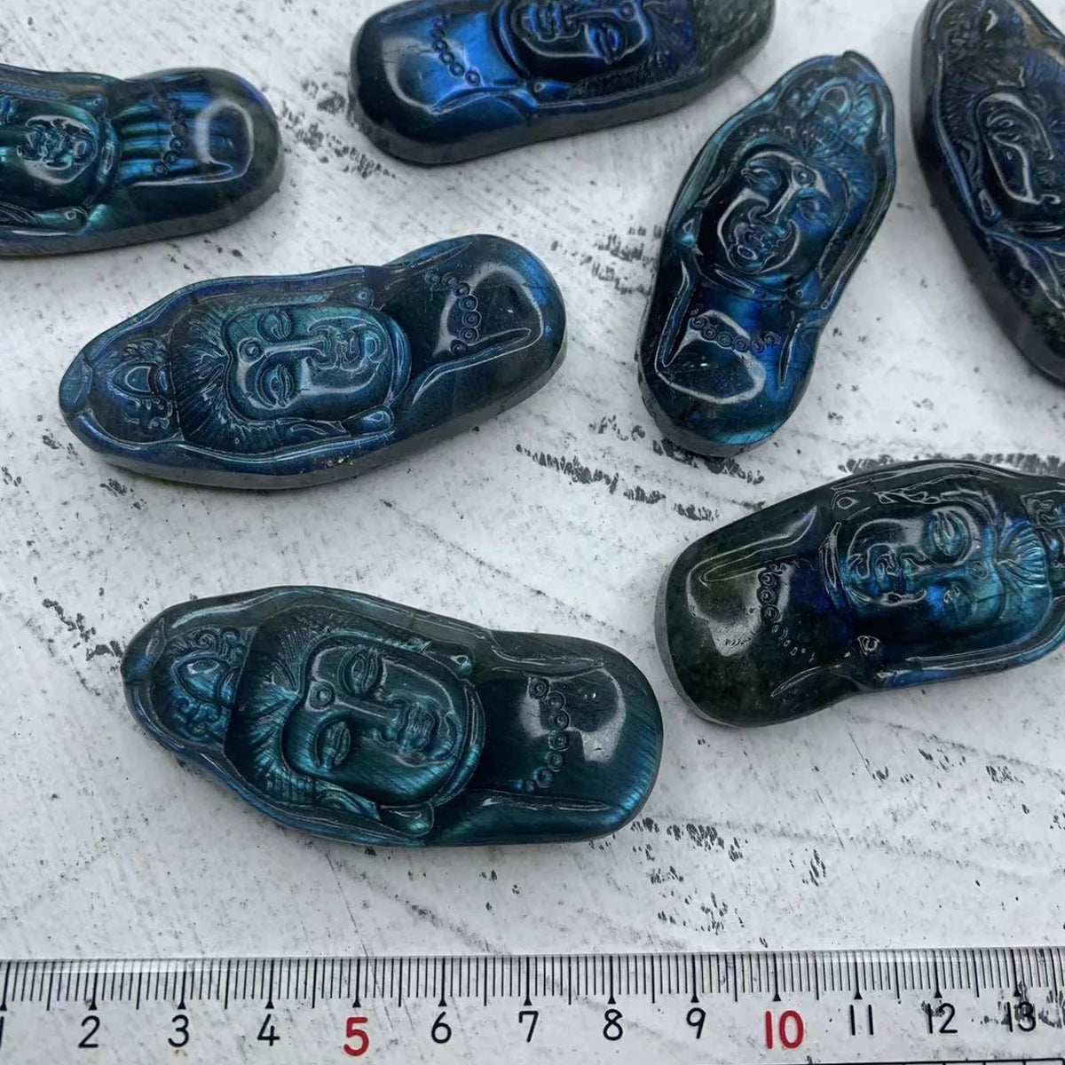 Large Quan-yin Goddess Pendant in Labradorite Carved Large Carved Blue Flash Labradorite,Healing Stone 62mm ,Healing Crystal, Crystal Gift