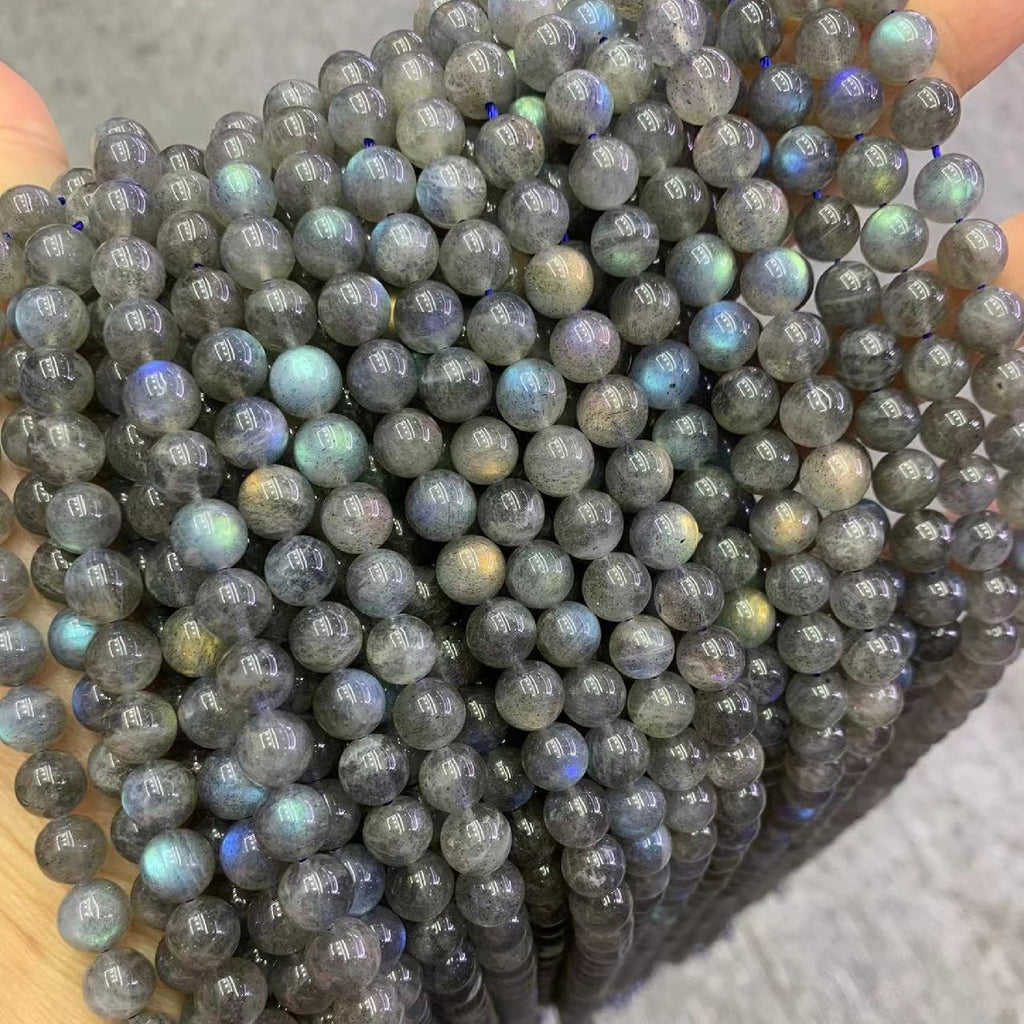 Natural Labradorite Beads 8mm Labradorite Round Beads Blue Gemstone Loose Bead 15.5 Inch Strand AAA
