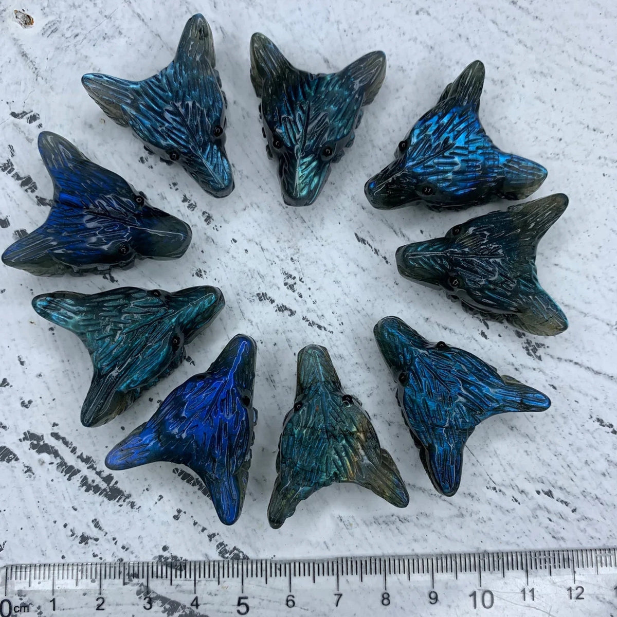 Labradorite Hand Carved Fox Head, Animal Head Pendant, Fox Head Jewelry, Healing Crystal, Crystal Gift, Crystal Fox 1PCS