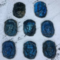 Lion Hand Carved Labradorite Pendant 1PC, Lion Pendant, Labradorite Lion, Blue Labradorite, Crystal Pendant, Animal Pendant 29mm*40mm