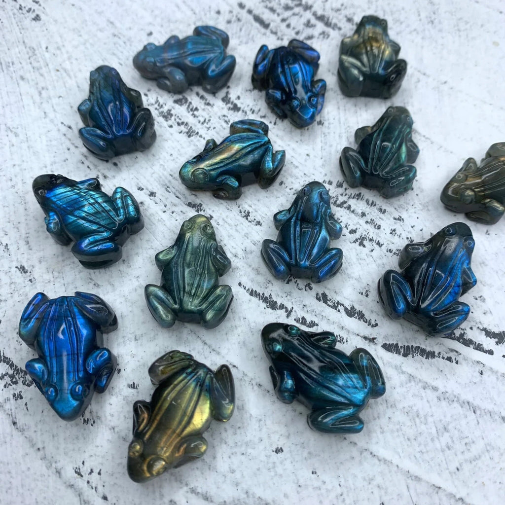 Labradorite Carved Frog Gemstone Pendant 1PC Labradorite Carved,Healing Stone ,Healing Crystal, Crystal Gift