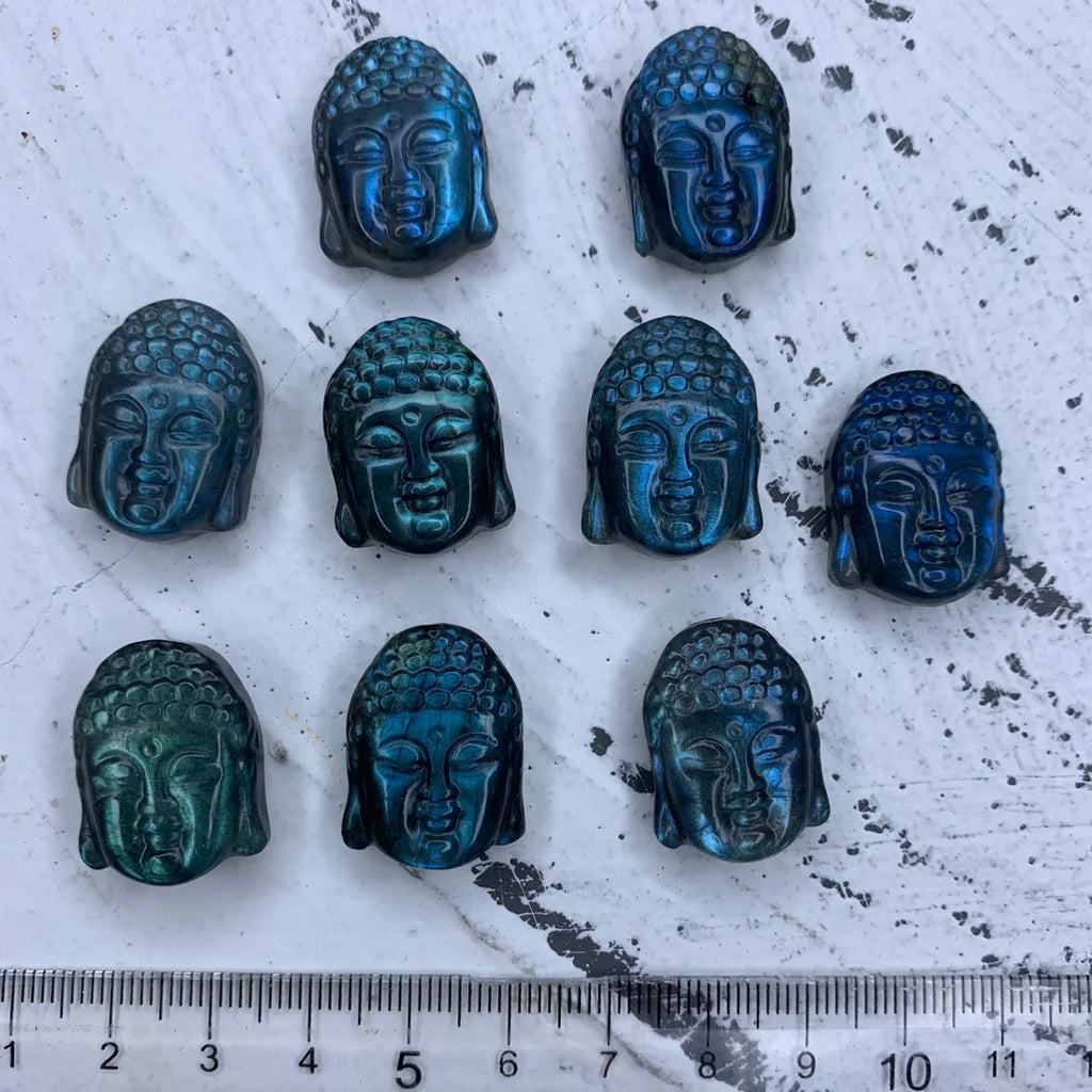 Natural Labradorite Quan-Yin 1PC Bodhisattva Hand Carved High Quality Gemstone Kwan-yin Pendant 18mm*24MM
