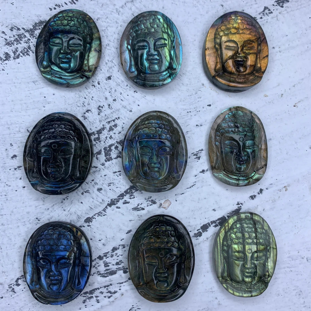 1PC Labradorite Quan-Yin Bodhisattva Hand Carved High Quality Gemstone Kwan-yin Pendant AAA