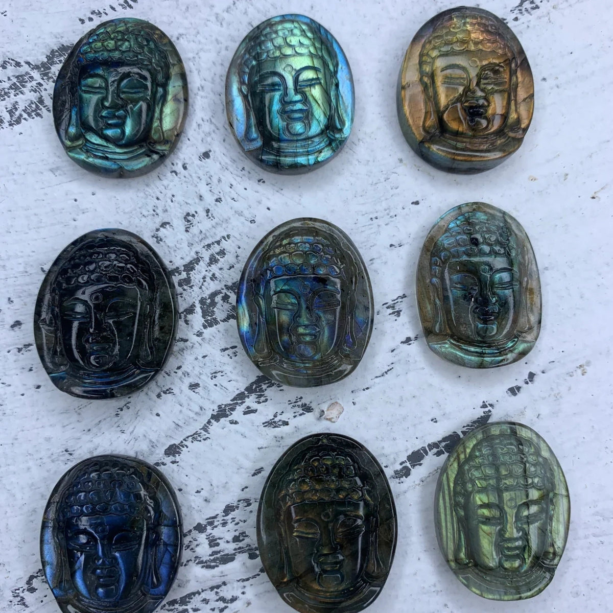 1PC Labradorite Quan-Yin Bodhisattva Hand Carved High Quality Gemstone Kwan-yin Pendant AAA