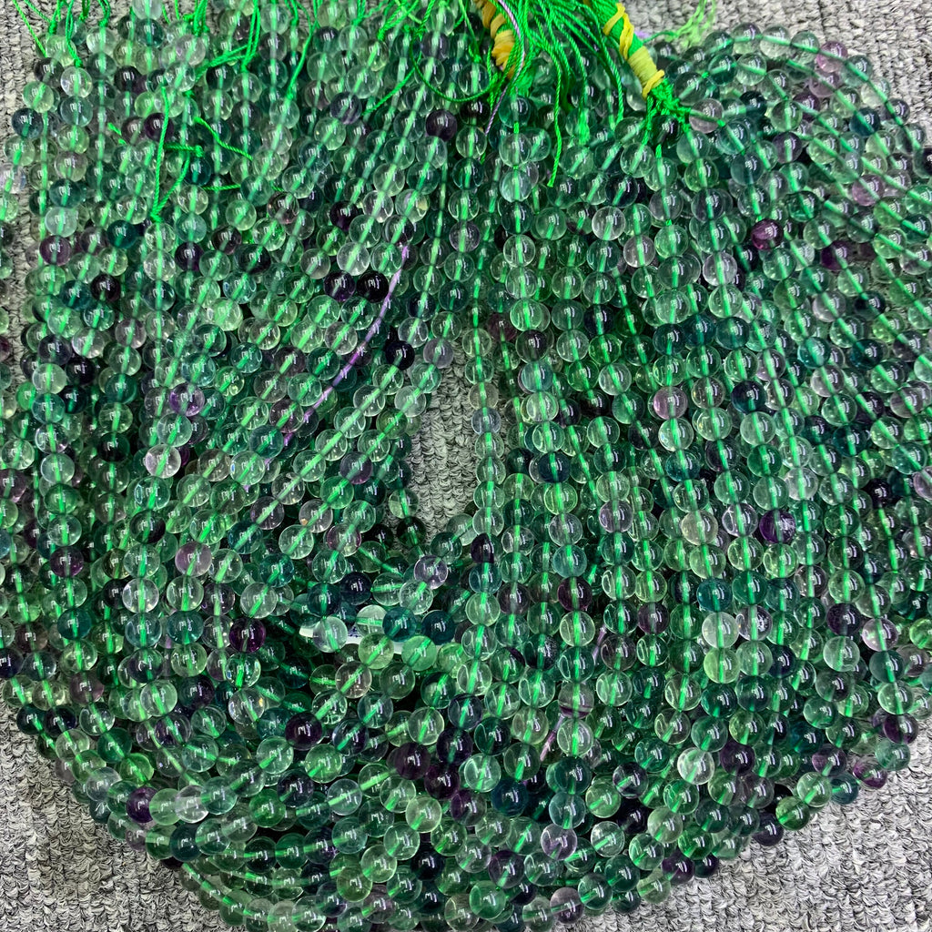 Natural Rainbow Fluorite Beads Purple Green Fluorite Bead Gemstone Loose Beads 6mm 8mm 10mm 15 Inch AAA