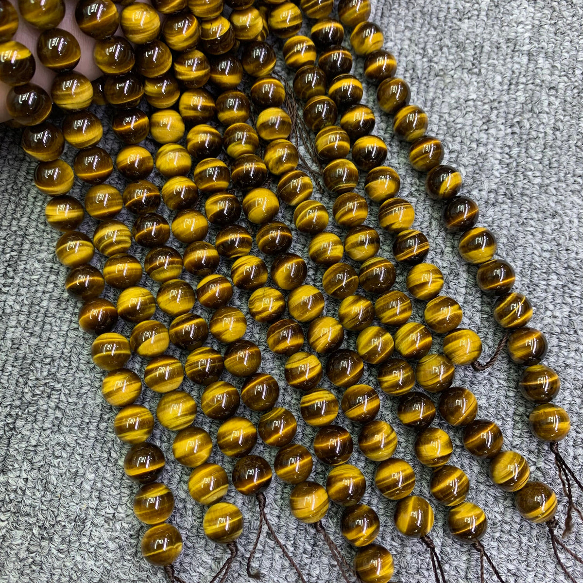 Natural Yellow Tiger Eye Beads 6mm 8mm 10mm Gemstone Loose Beads Yellow Color Tiger Eye Bead for DIY Jewelry Making  15.5 Inch AAA
