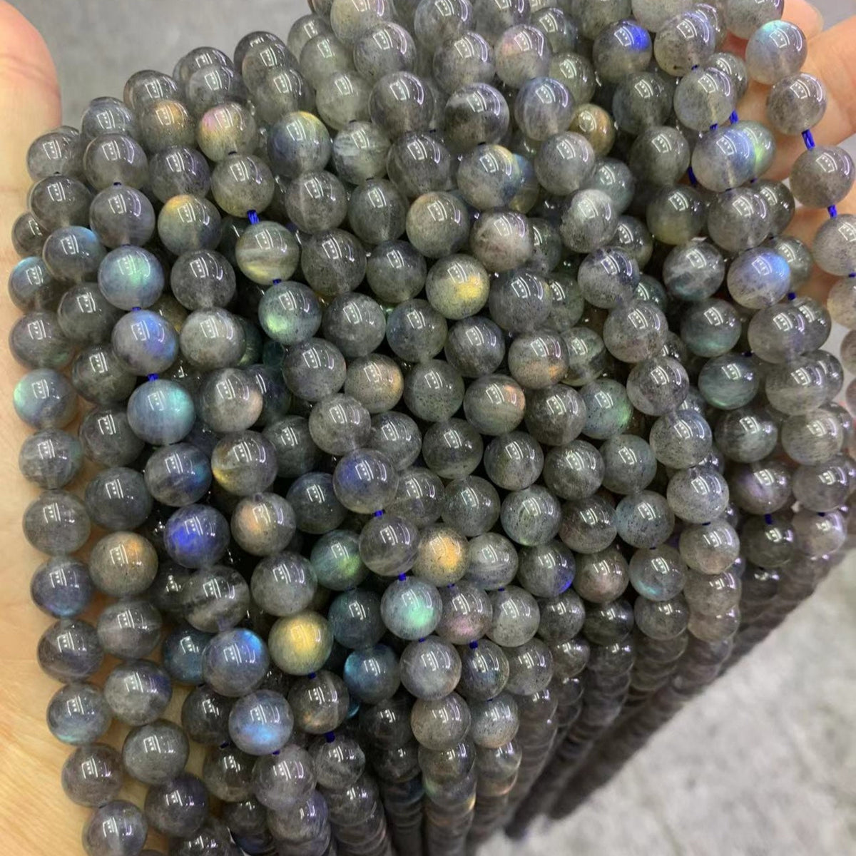 Natural Labradorite Beads 8mm Labradorite Round Beads Blue Gemstone Loose Bead 15.5 Inch Strand AAA