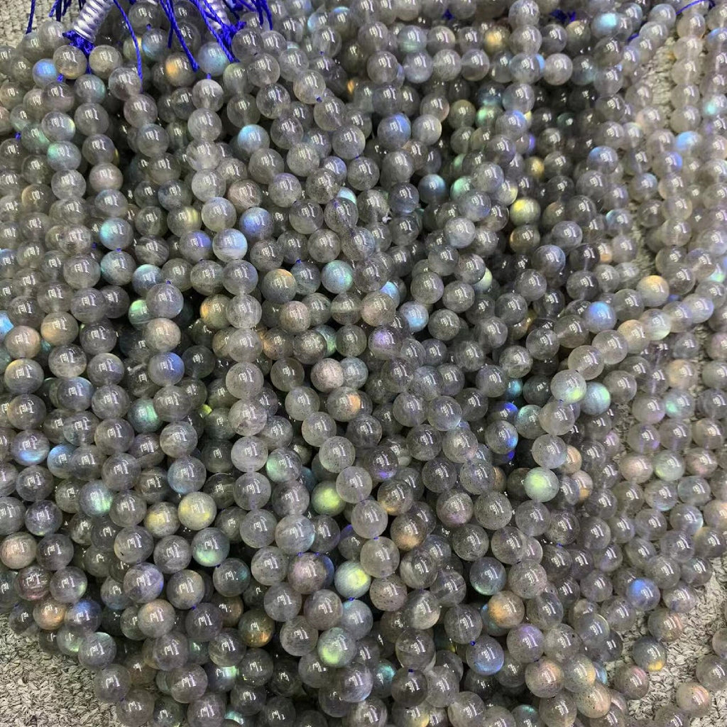 Natural Labradorite Beads 8mm Labradorite Round Beads Blue Gemstone Loose Bead 15.5 Inch Strand AAA
