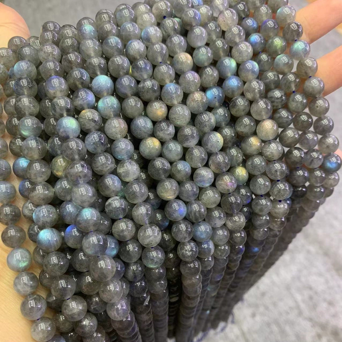 Natural Labradorite Beads 8mm Labradorite Round Beads Blue Gemstone Loose Bead 15.5 Inch Strand AAA