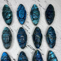 Labradorite Quan Yin Pendant - Hand Carved Bodhisattva Gemstone (62MM)