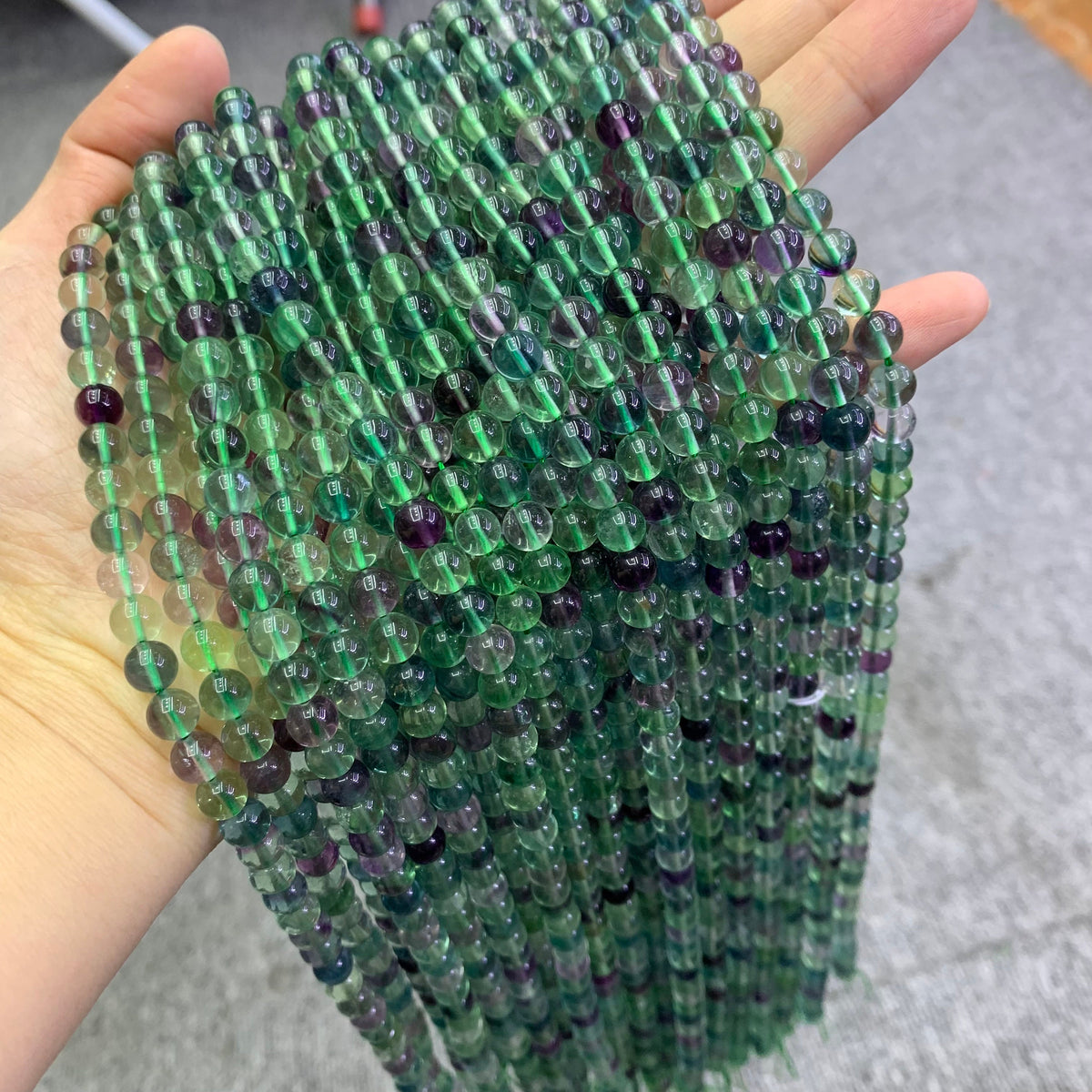 Natural Rainbow Fluorite Beads Purple Green Fluorite Bead Gemstone Loose Beads 6mm 8mm 10mm 15 Inch AAA