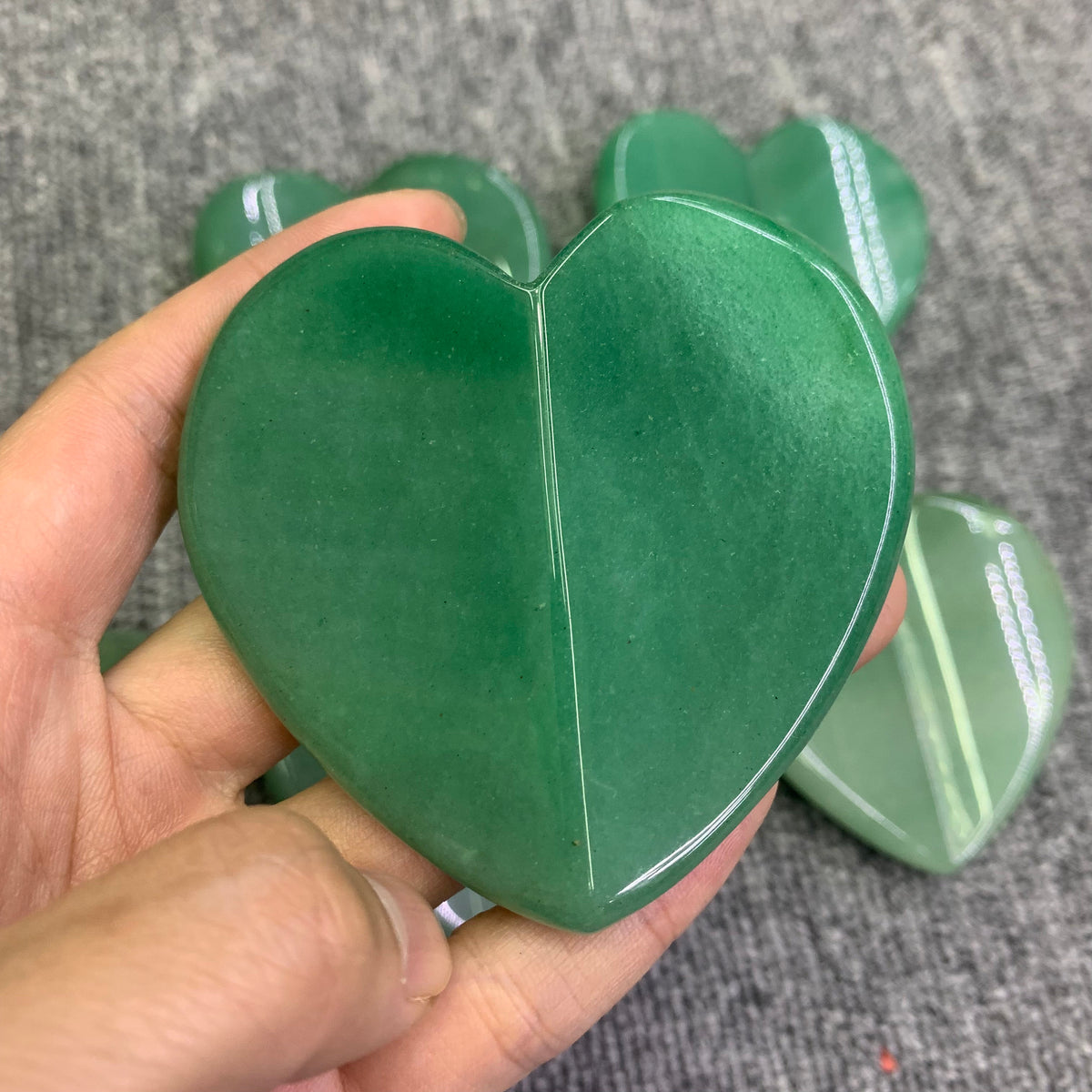 Natural Rose Quartz/Green Aventurine Heart Shape Crystal Gua Sha Tools for Face Scraping, Essential Oil Massage Tool 2.95 inch Gifts for Her