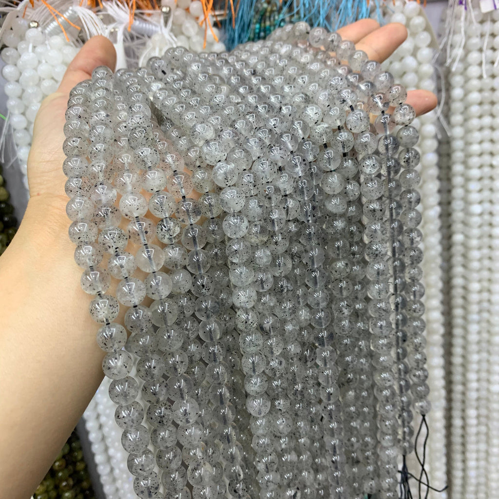 Natural Pitaya Quartz Beads, Dragon Fruit Stone Beads 8mm 10mm Gemstone Round Beads Pitaya Beads Lace Bead 15.5 Inch Strand AAA
