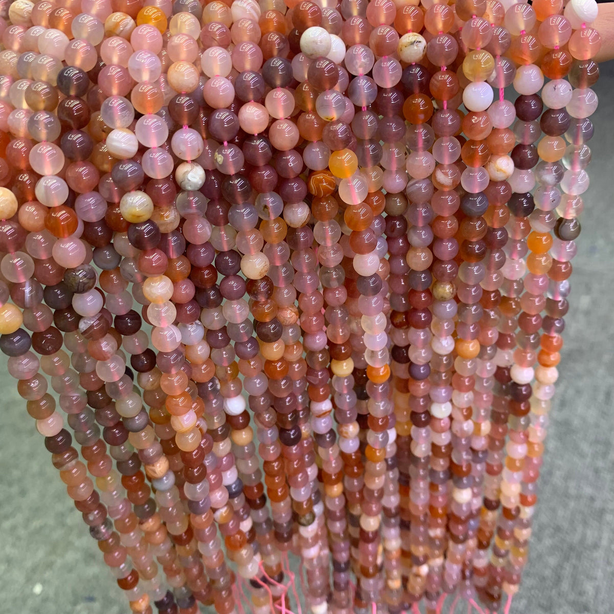 Natural African Carnelian Agate beads, 4mm 6mm Gemstone Round  Beads Red Agate Bead 15.5 Inch Strand AAA