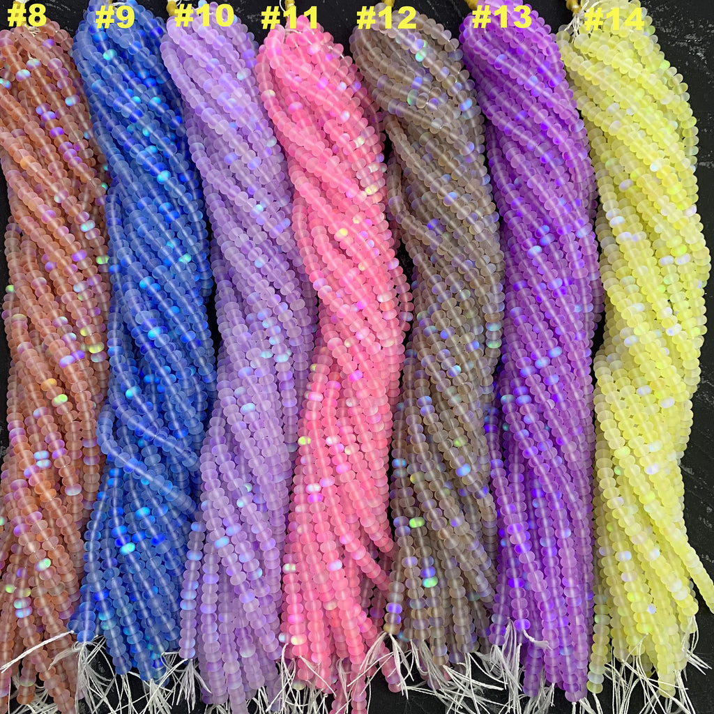 Multi Color Aura Crystal Rondelle Beads Aura Quartz Shiny Beads Colorful Beads Loose Bead for DIY Jewelry Making 5*8mm 4*6mm 15.5 Inch