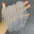 Natural Clear Quartz Round Beads, Crystal Beads 6mm 8mm 10mm Gemstone Round Beads Lace Bead 15.5 Inch Strand AAA for DIY Jewelry Making
