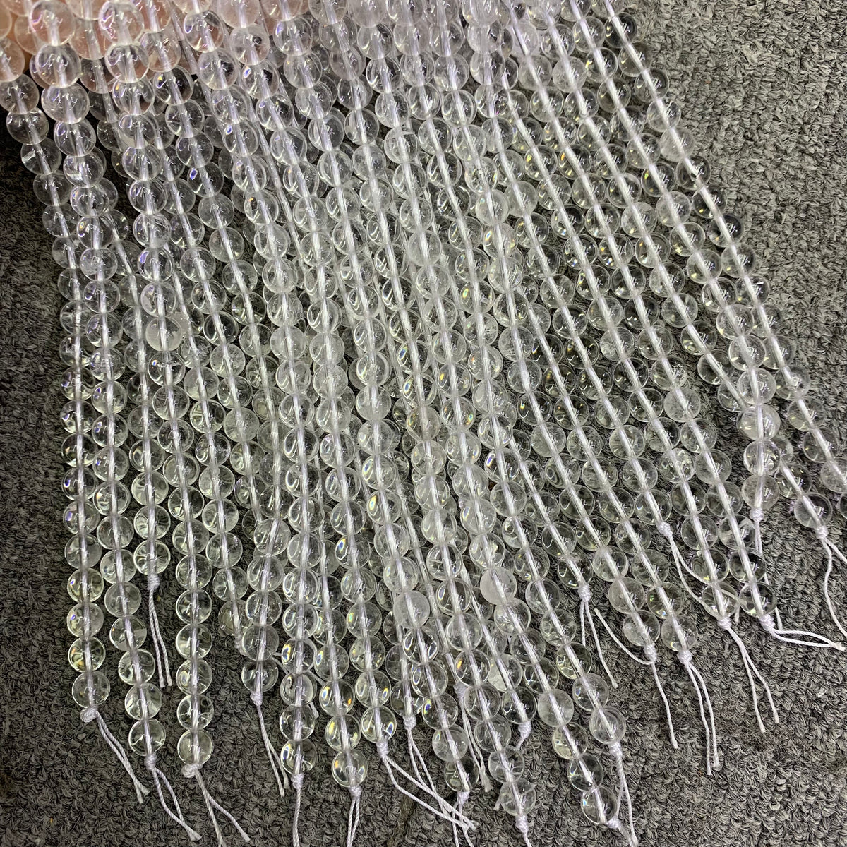 Natural Clear Quartz Round Beads, Crystal Beads 6mm 8mm 10mm Gemstone Round Beads Lace Bead 15.5 Inch Strand AAA for DIY Jewelry Making
