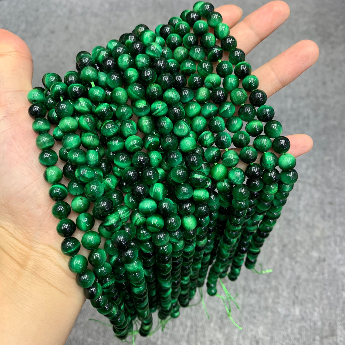 Natural Green Tiger Eyes Bead 6mm 8mm 10mm Tiger Eye Gemstone Round Beads Green Tiger Eye Bead 15.5 Inch Strand AAA