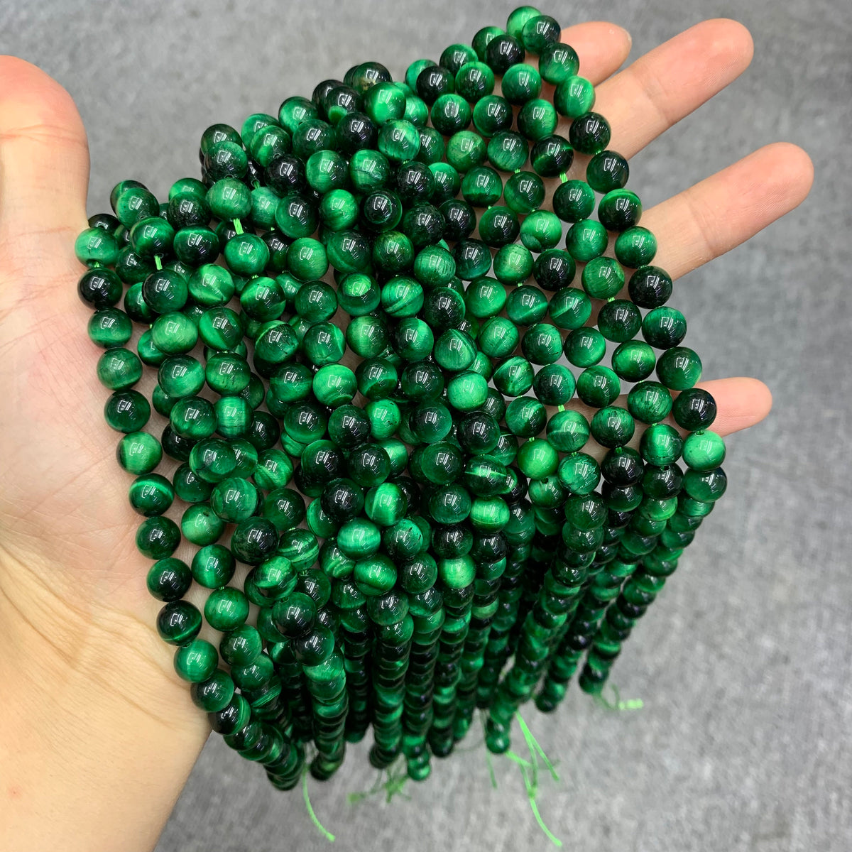 Natural Green Tiger Eyes Bead 6mm 8mm 10mm Tiger Eye Gemstone Round Beads Green Tiger Eye Bead 15.5 Inch Strand AAA
