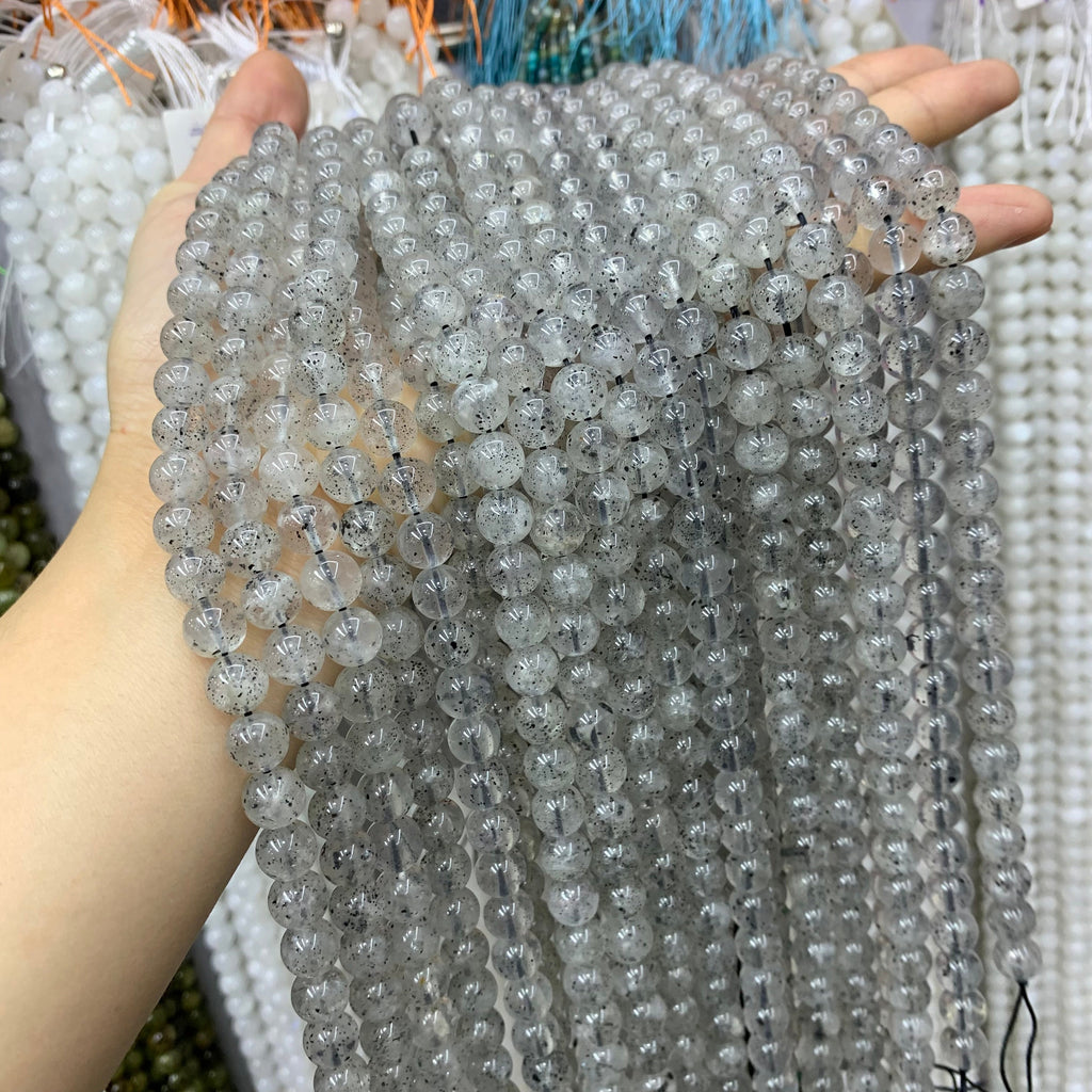 Natural Pitaya Quartz Beads, Dragon Fruit Stone Beads 8mm 10mm Gemstone Round Beads Pitaya Beads Lace Bead 15.5 Inch Strand AAA