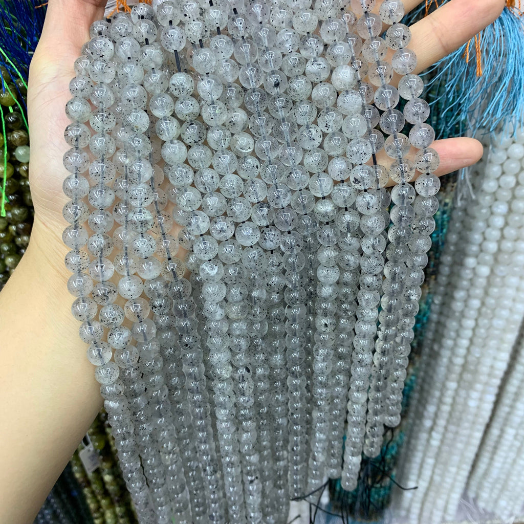 Natural Pitaya Quartz Beads, Dragon Fruit Stone Beads 8mm 10mm Gemstone Round Beads Pitaya Beads Lace Bead 15.5 Inch Strand AAA