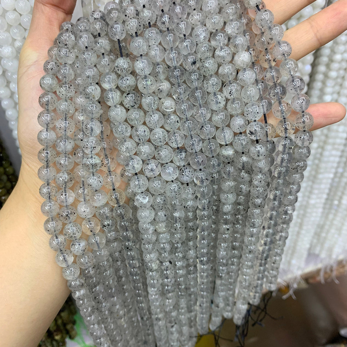 Natural Pitaya Quartz Beads, Dragon Fruit Stone Beads 8mm 10mm Gemstone Round Beads Pitaya Beads Lace Bead 15.5 Inch Strand AAA
