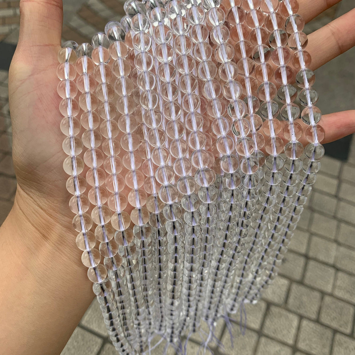 Natural Clear Quartz Round Beads Top Quality, Crystal Beads 6mm 8mm 10mm Gemstone Round Beads 15.5 Inch Strand AAA for DIY Jewelry Making
