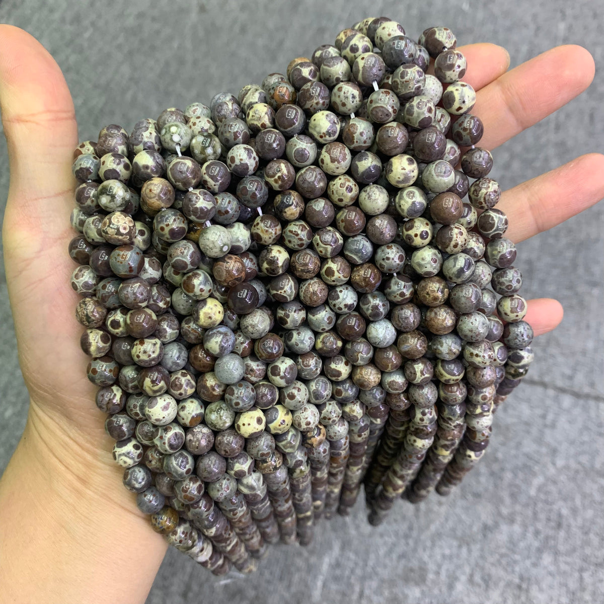 Natural Ocean Jasper Beads, Ocean Agate Beads Jasper 6mm 8mm 10mm Ocean Gemstone Round Beads Stone 15.5 Inch Strand AAA