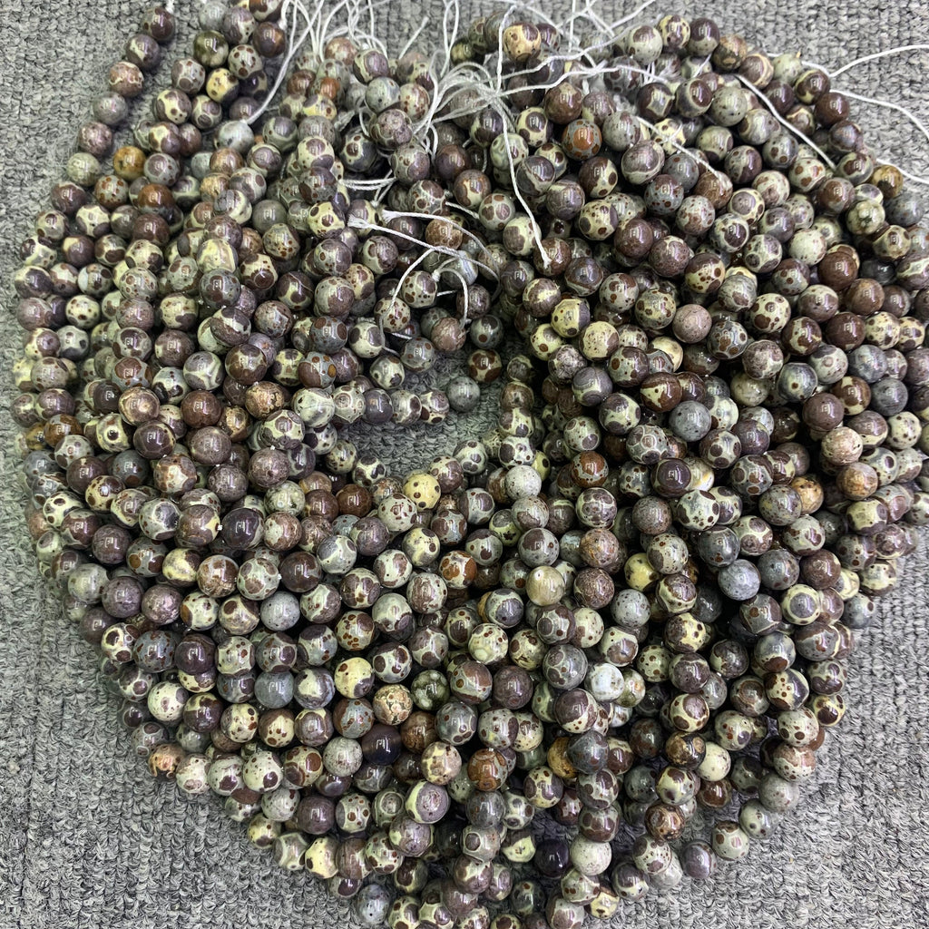 Natural Ocean Jasper Beads, Ocean Agate Beads Jasper 6mm 8mm 10mm Ocean Gemstone Round Beads Stone 15.5 Inch Strand AAA