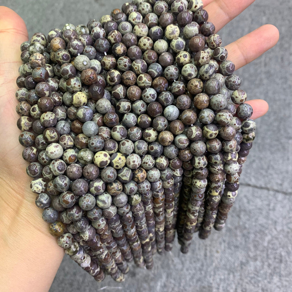 Natural Ocean Jasper Beads, Ocean Agate Beads Jasper 6mm 8mm 10mm Ocean Gemstone Round Beads Stone 15.5 Inch Strand AAA