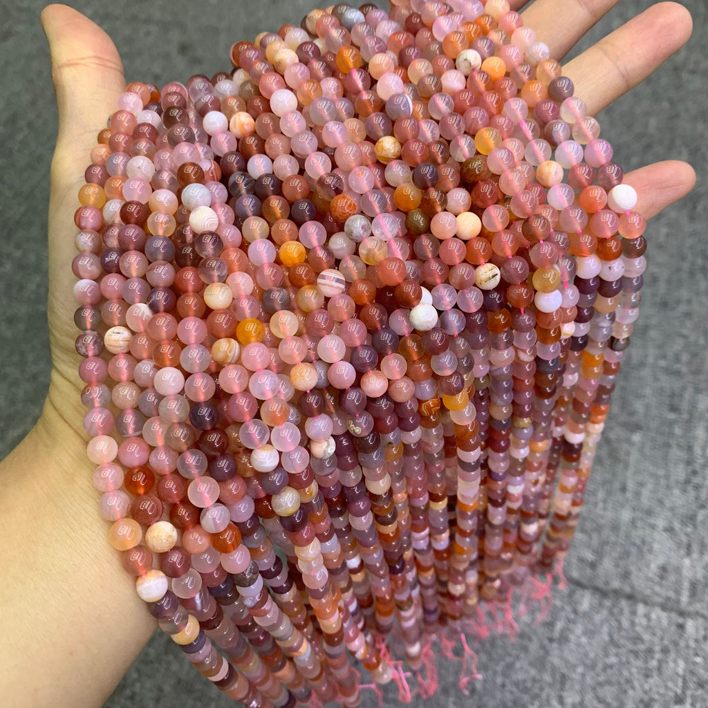 Natural African Carnelian Agate beads, 4mm 6mm Gemstone Round  Beads Red Agate Bead 15.5 Inch Strand AAA