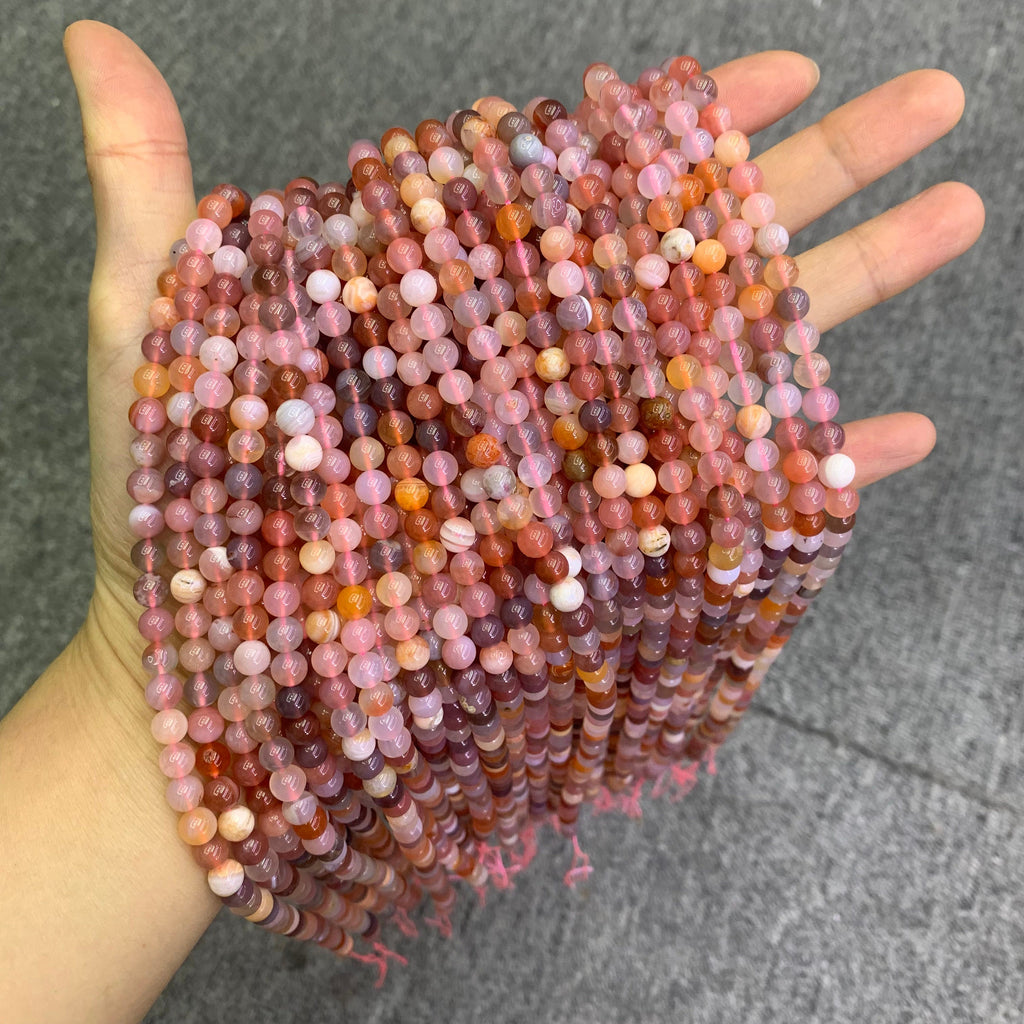 Natural African Carnelian Agate beads, 4mm 6mm Gemstone Round  Beads Red Agate Bead 15.5 Inch Strand AAA