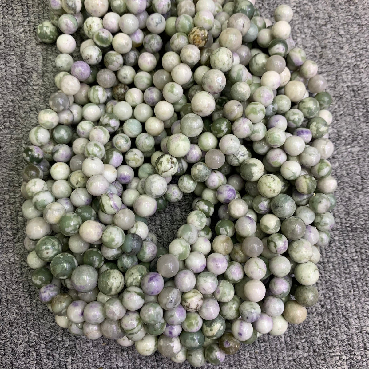 Natural Poppy Jasper Beads 6mm 8mm 10mm Beads Gemstone Round Loose Green White Color Bead for Jewelry DIY Making Strand 15.5" Garde AAA