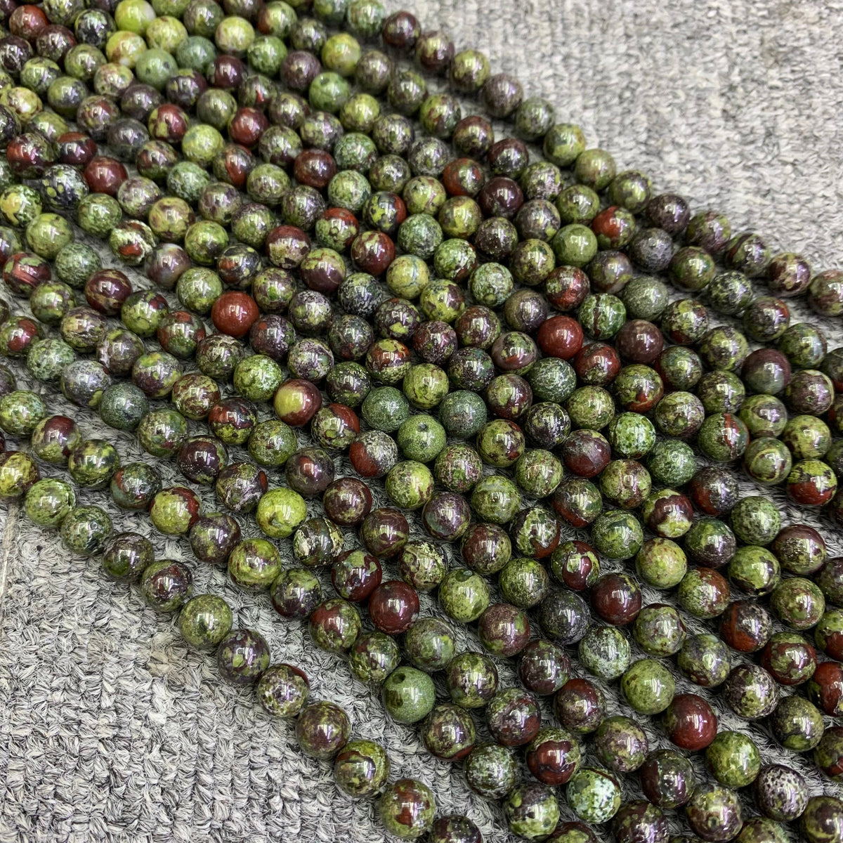 Dragon Blood Stone Beads 6mm 8mm 10mm, Gemstone Round Loose Beads 15.5"