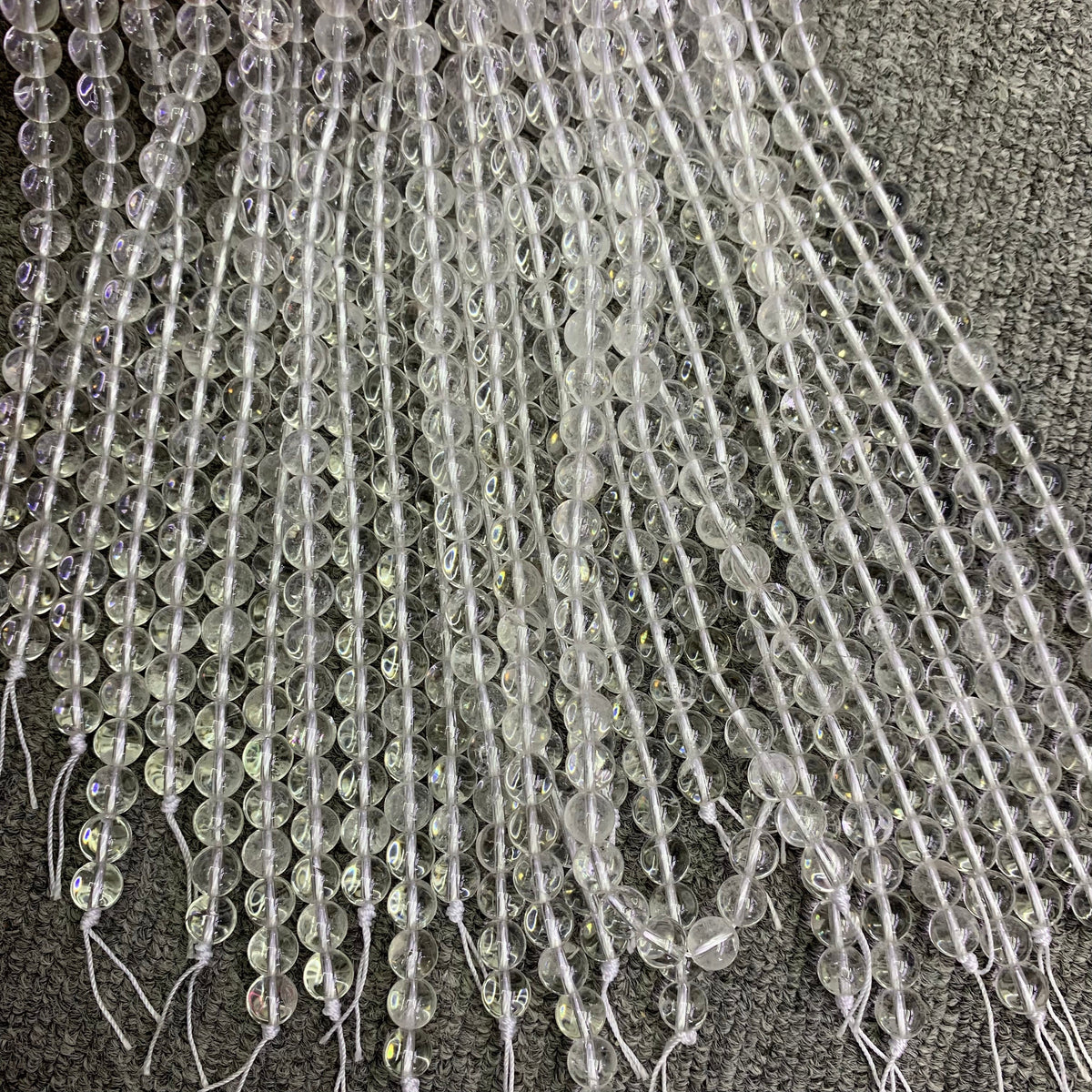 Natural Clear Quartz Round Beads, Crystal Beads 6mm 8mm 10mm Gemstone Round Beads Lace Bead 15.5 Inch Strand AAA for DIY Jewelry Making
