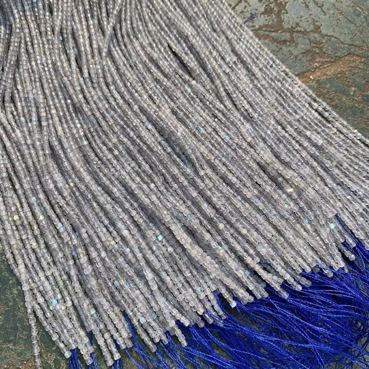 Natural Micro Faceted Labradorite beads 2.5mm Gemstones Loose Beads for Jewelry Making 15.5 Inch Strand AAA