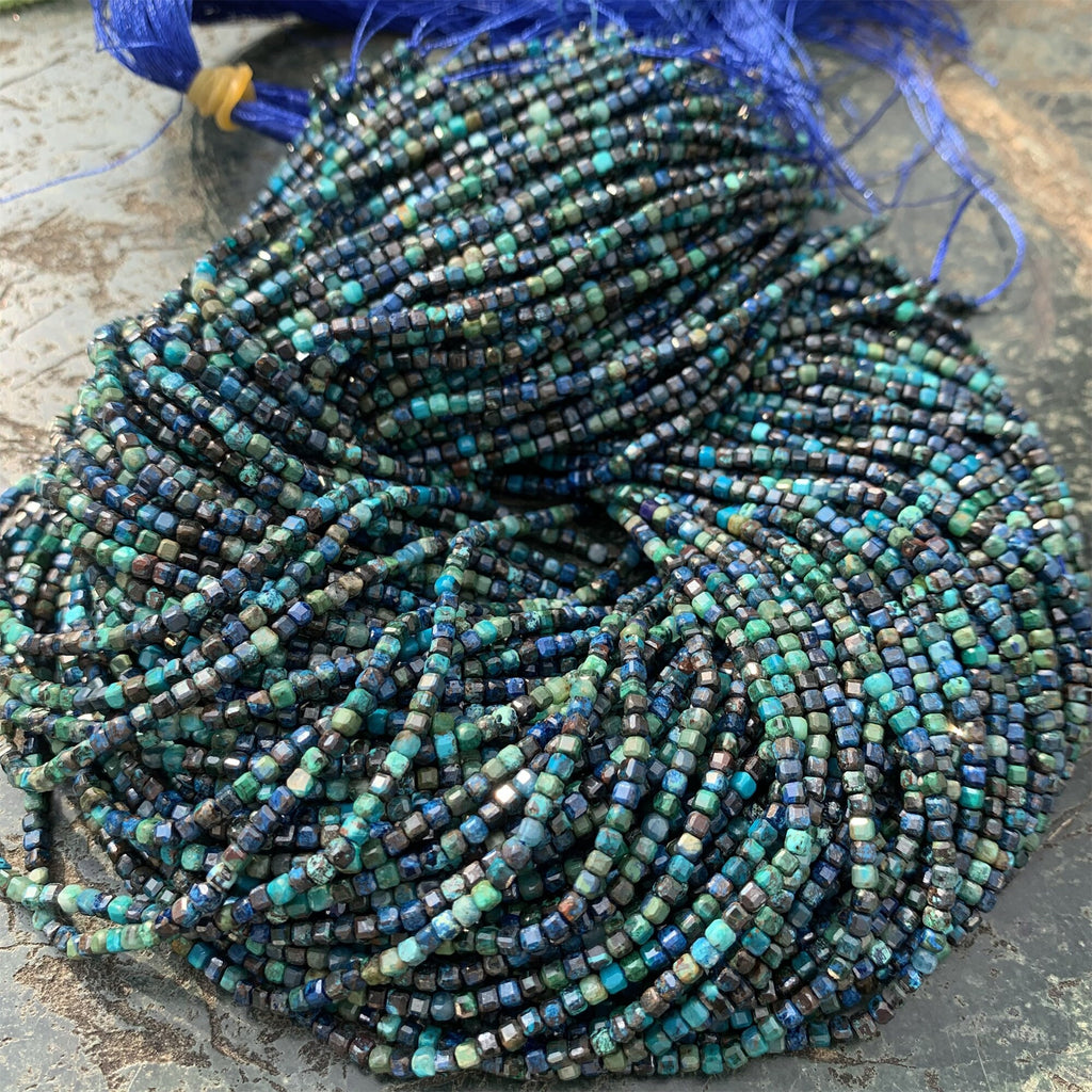 Natural Chrysocolla beads 2.5mm Gemstones Loose Beads for Jewelry Making 15.5 Inch Strand AAA