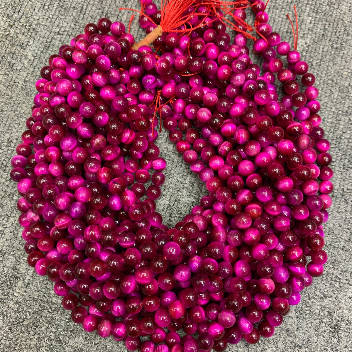 Natural Fu Shia Tiger Eyes Bead 6mm 8mm 10mm Tiger Eye Gemstone Round Beads Red Tiger Eye Bead 15.5 Inch Strand AAA