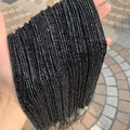 Natural Black Spinel Micro Faceted Cube Beads 2.5mm 3mm 5mm Black Gemstones Loose Beads for Jewelry Making 15.5 Inch Strand AAA