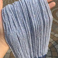 Natural Blue Lace Agate Beads Micro Faceted Cube Beads 2.5mm Blue Lace Agate Gemstones Loose Beads for Jewelry Making 15.5 Inch Strand AAA