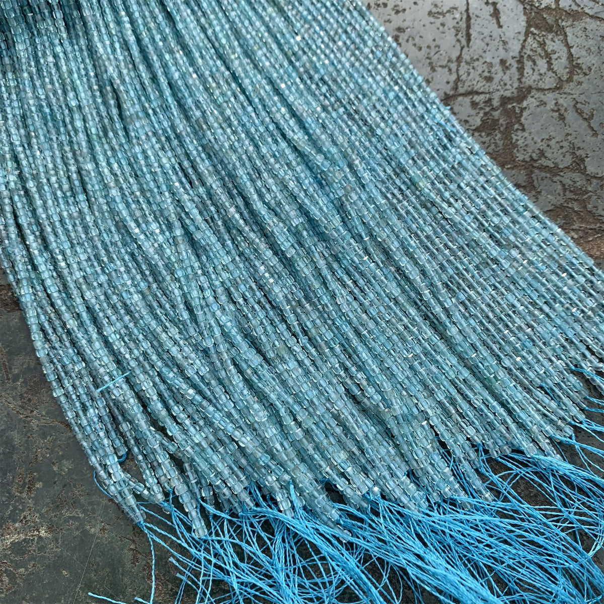 Natural Apatite Beads Micro Faceted Cube Beads 2.5mm Apatite Gemstones Loose Beads for Jewelry Making 15.5 Inch Strand AAA