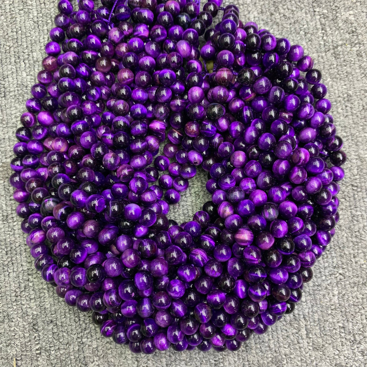Natural Purple Tiger Eyes Bead 6mm 8mm 10mm Tiger Eye Gemstone Round Beads Purple Tiger Eye Bead 15.5 Inch Strand AAA